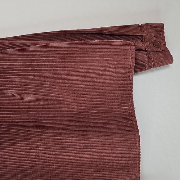 American Eagle Women’s Corduroy Bomber Hoodie Jacket Rust Brown Size M - Picture 12 of 12